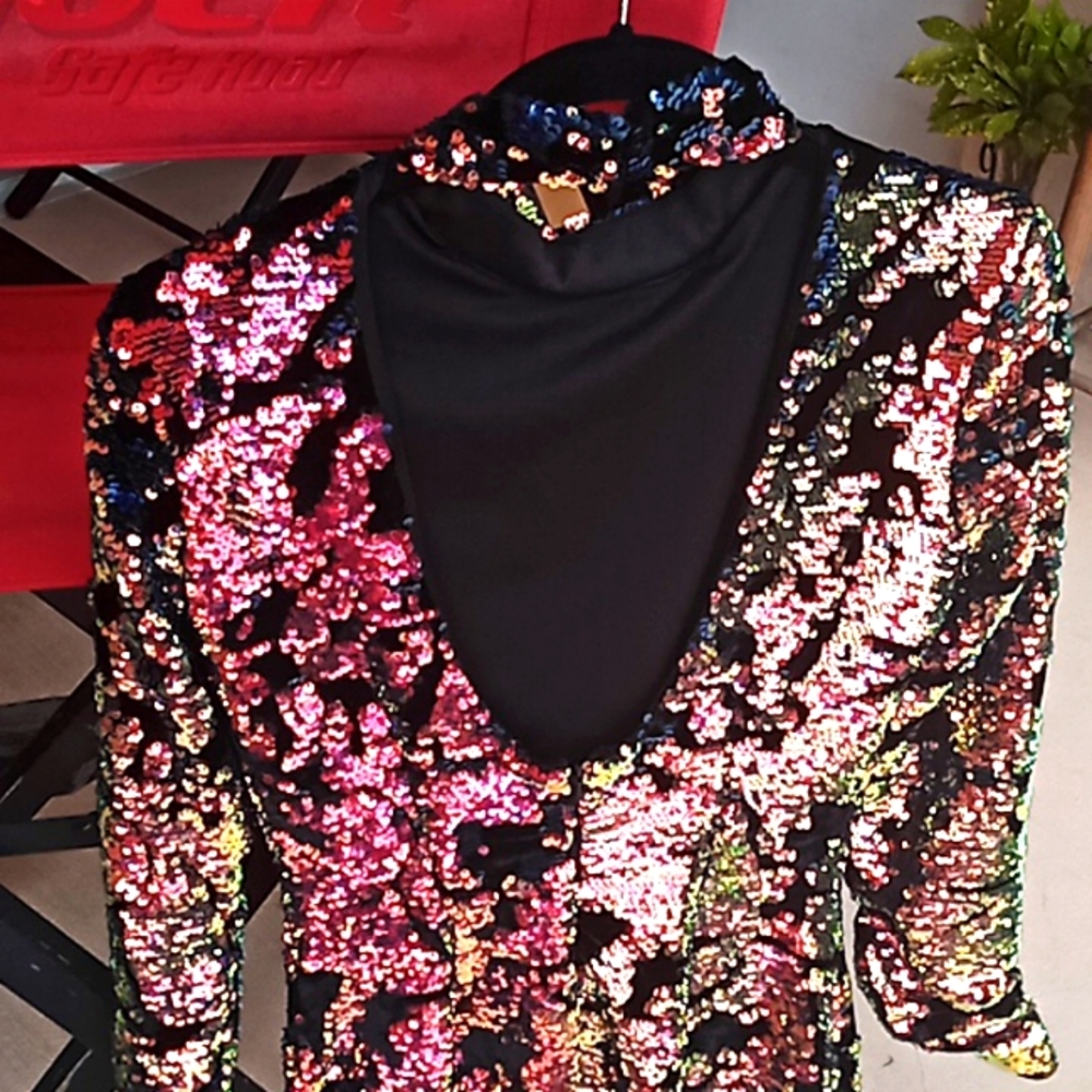 ALEXIA ADMOR XS Sequin Dress. Multicolor. Absolutely Stunning!! - Picture 5 of 13